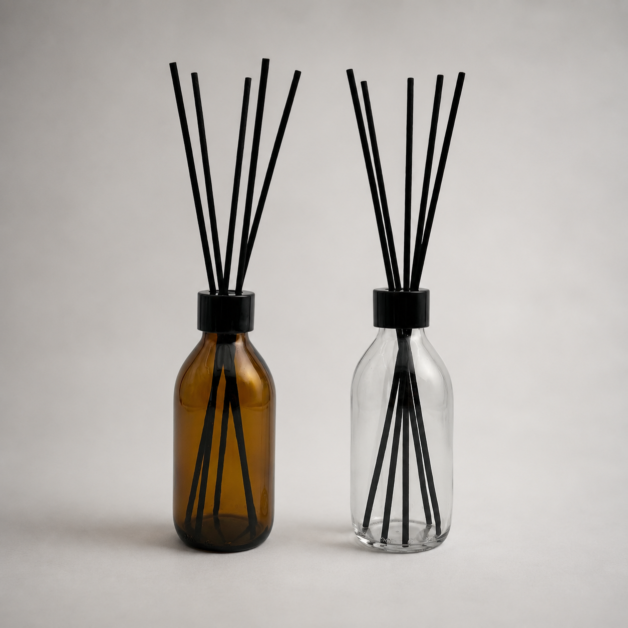 Geurstokjes 200ml Amber/Transparant Glas
