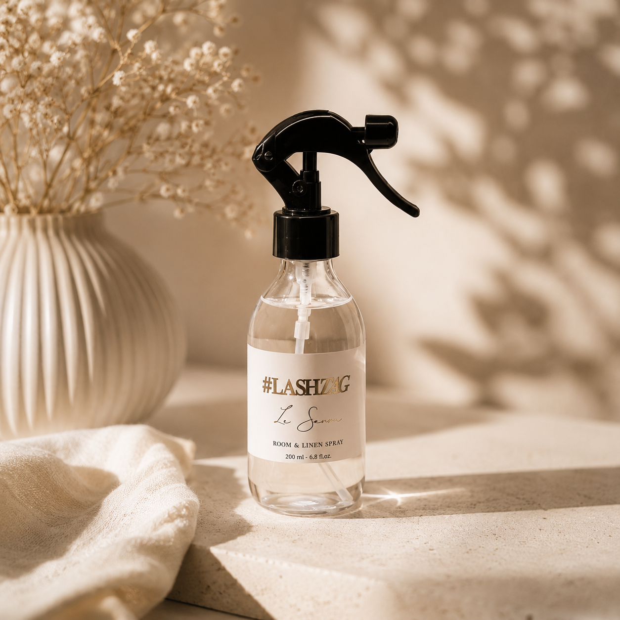 Roomspray 200ml Amber & Transparant Glas